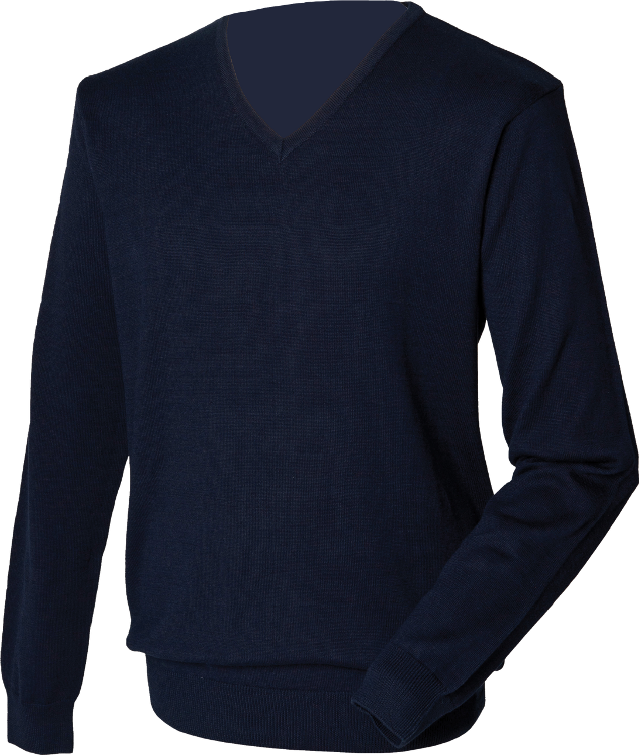 Henbury Lightweight Cotton Acrylic V Neck Sweater