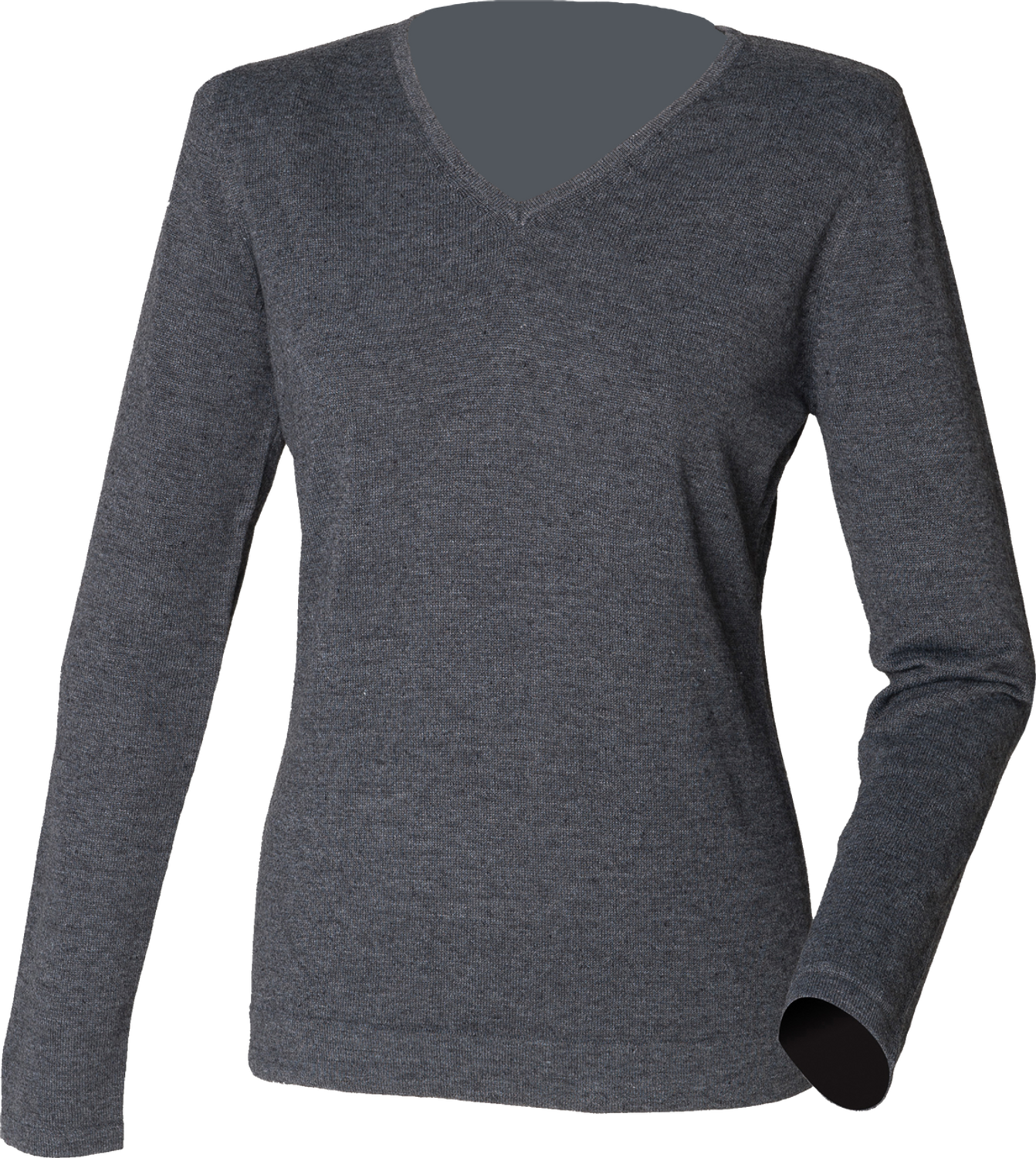 Henbury Ladies Lightweight Cotton Acrylic V Neck Sweater