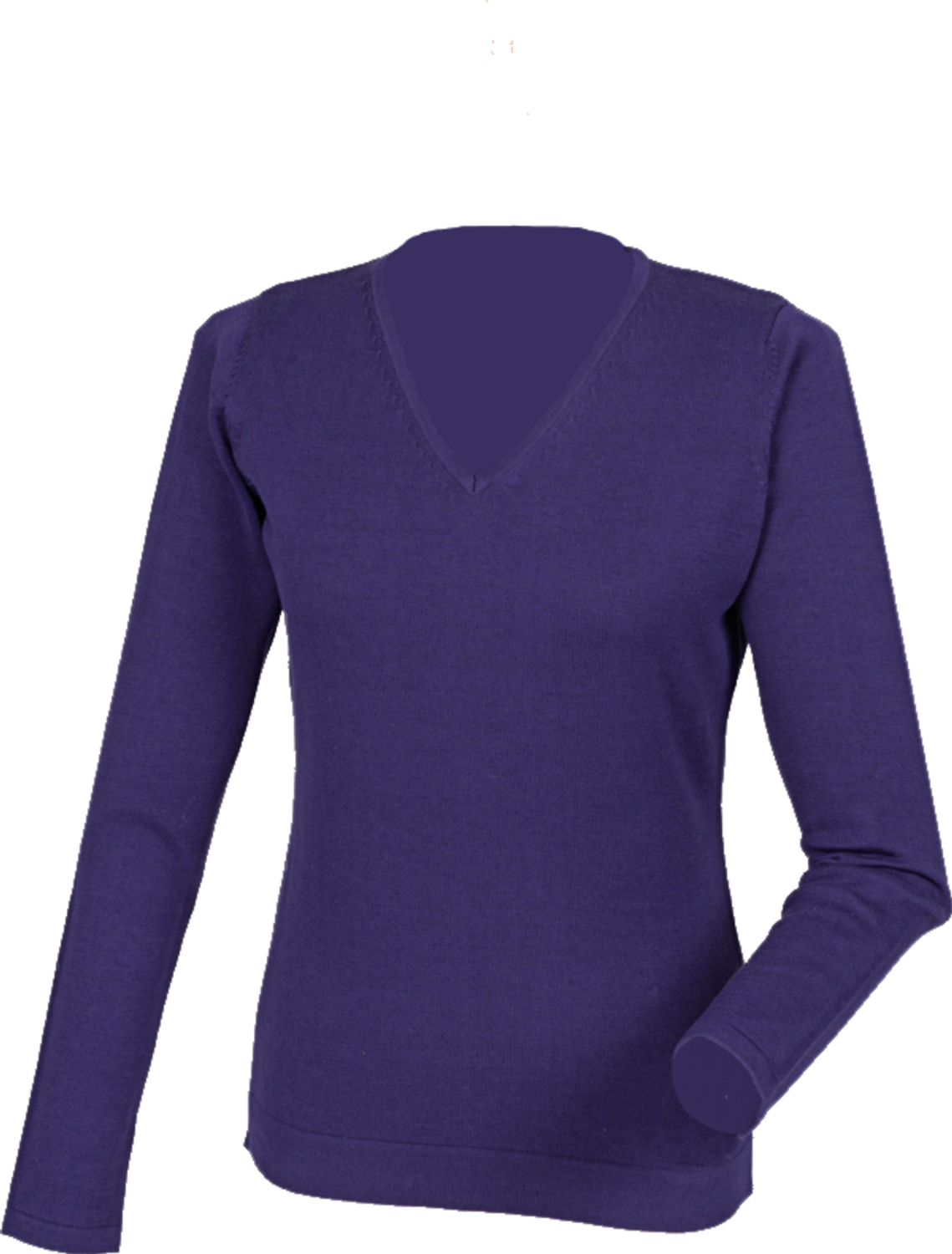 Henbury Ladies Lightweight Cotton Acrylic V Neck Sweater