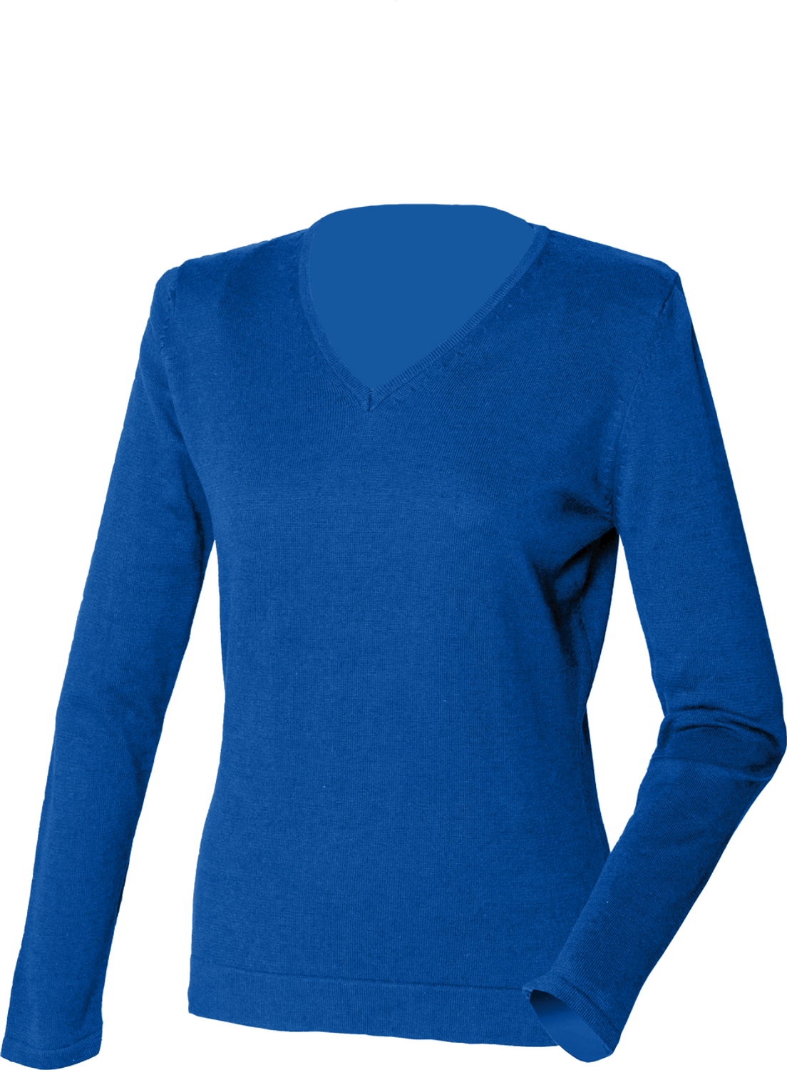 Henbury Ladies Lightweight Cotton Acrylic V Neck Sweater