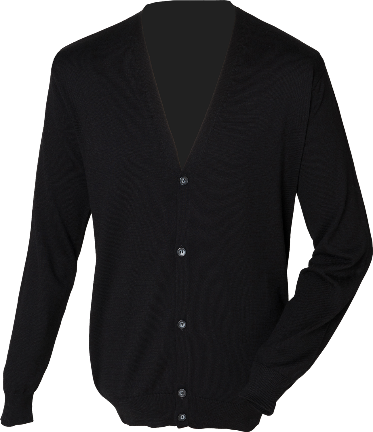 Henbury Lightweight Cotton Acrylic V Neck Cardigan