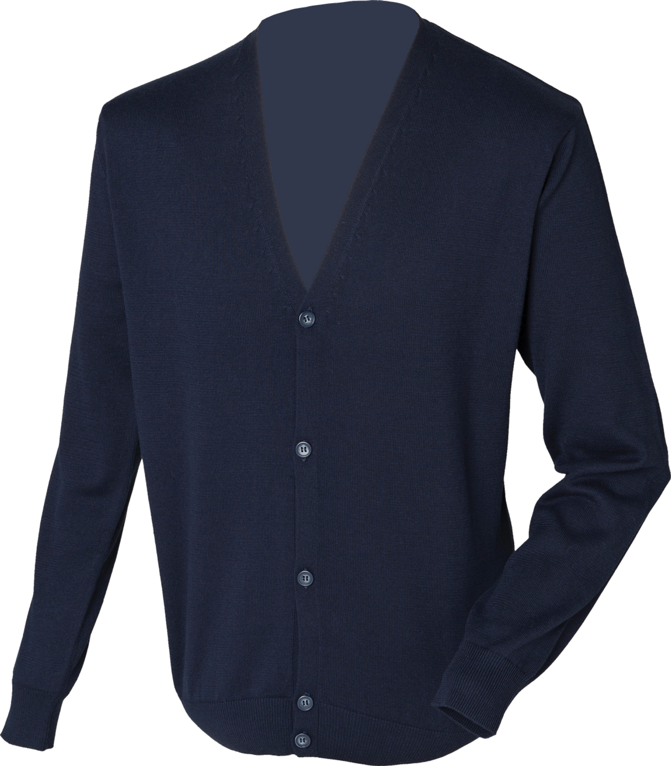 Henbury Lightweight Cotton Acrylic V Neck Cardigan