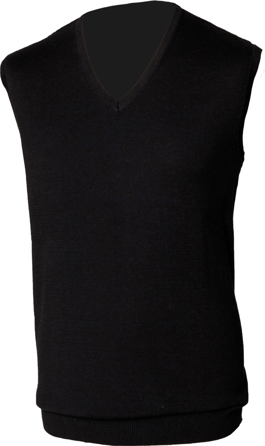 Henbury Lightweight Sleeveless Cotton Acrylic V Neck Sweater