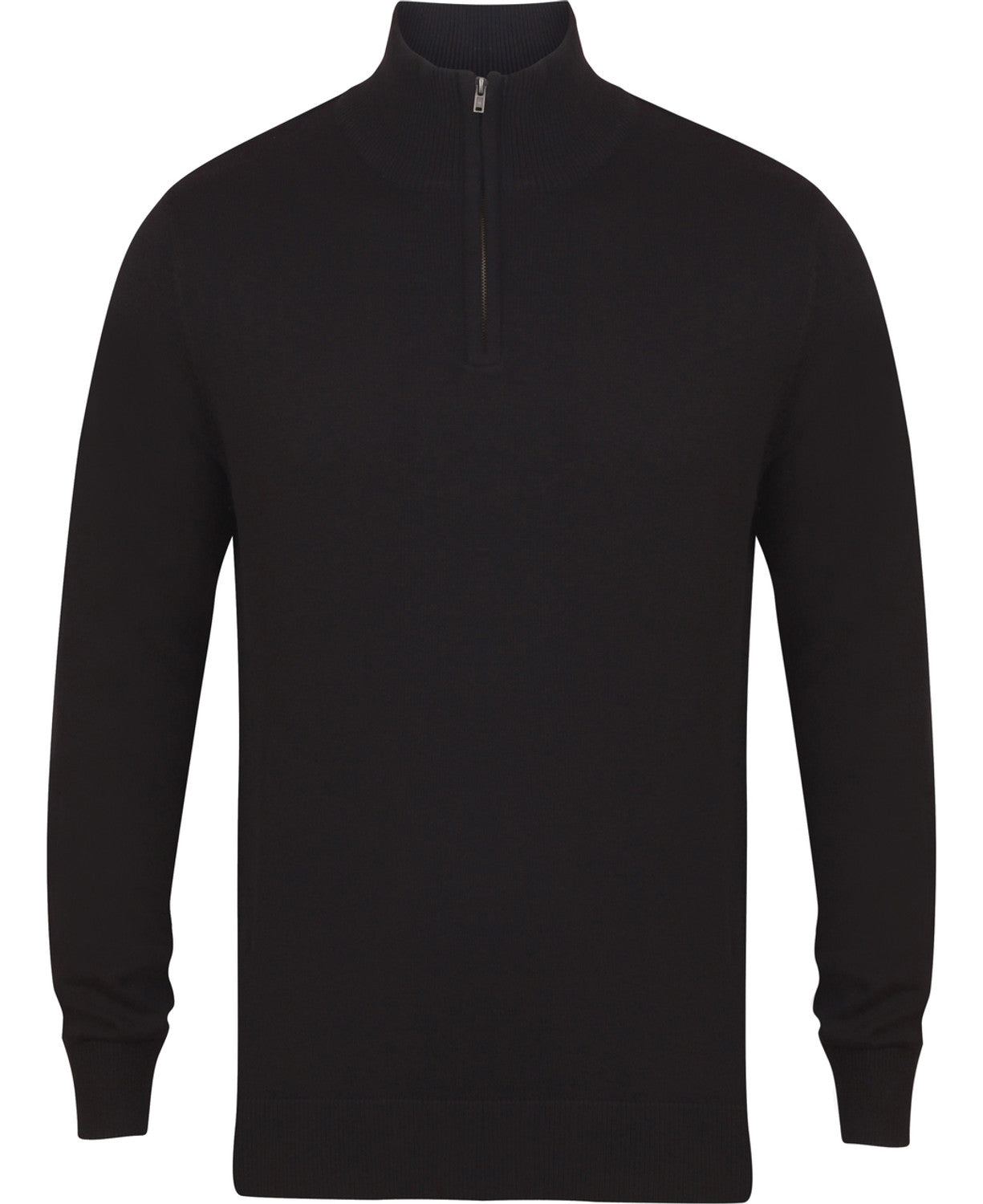 Henbury Zip Neck Sweater