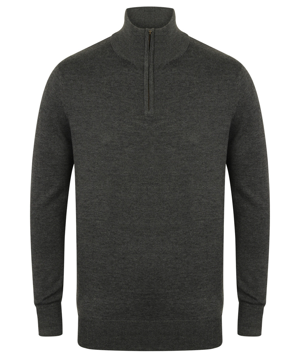 Henbury Zip Neck Sweater