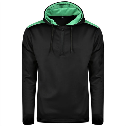 Heritage Hoodie - Black/Emerald - XLB
