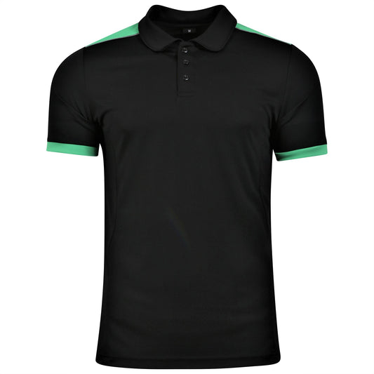 Heritage Polo - Black/Emerald - XLB