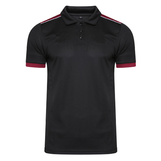 Heritage Polo - Black/Maroon - LB