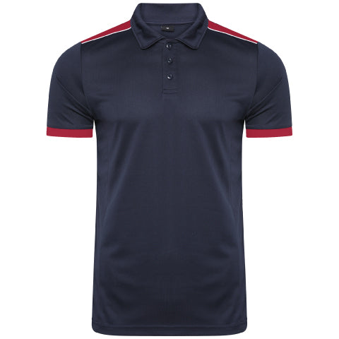 Heritage Polo - Navy/Maroon - XLB