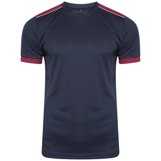 Heritage T-Shirt - Navy/Maroon - L