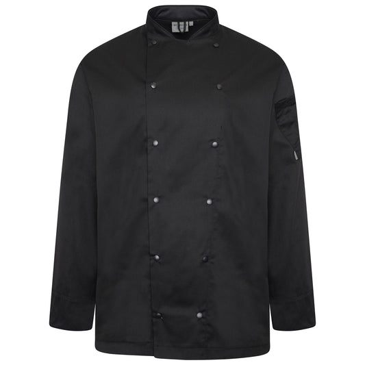 Chefs Jacket Long Sleeve - Black - 2XS