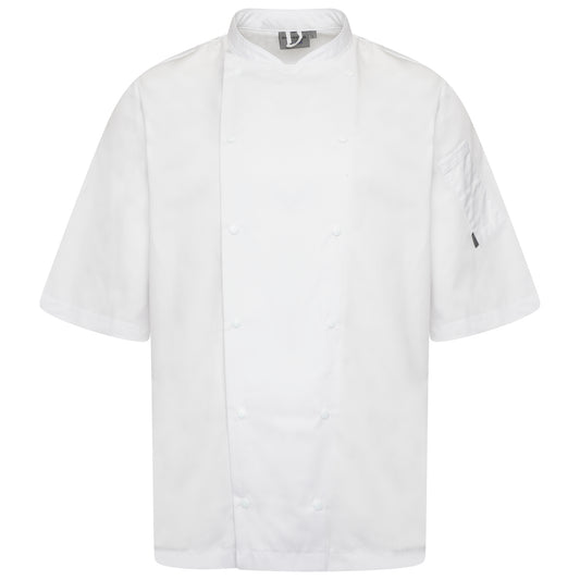 Chefs Jacket Short Sleeve - White - M