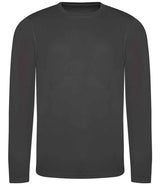 AWDis Cool Long Sleeve Wicking T-Shirt | Charcoal thumbnail 1