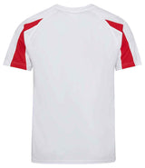 AWDis Cool Contrast Wicking T-Shirt | Arctic White/Fire Red thumbnail 2