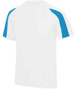 AWDis Cool Contrast Wicking T-Shirt | Arctic White/Sapphire Blue thumbnail 1
