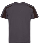 AWDis Cool Contrast Wicking T-Shirt | Charcoal/Jet Black thumbnail 2