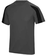 AWDis Cool Contrast Wicking T-Shirt | Charcoal/Jet Black thumbnail 1