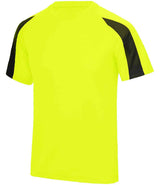 AWDis Cool Contrast Wicking T-Shirt | Electric Yellow/Jet Black thumbnail 1
