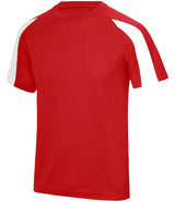 AWDis Cool Contrast Wicking T-Shirt | Fire Red/Arctic White thumbnail 1