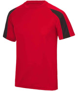 AWDis Cool Contrast Wicking T-Shirt | Fire Red/Jet Black thumbnail 5