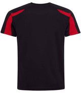 AWDis Cool Contrast Wicking T-Shirt | Jet Black/Fire Red thumbnail 2