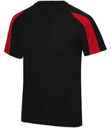 AWDis Cool Contrast Wicking T-Shirt | Jet Black/Fire Red thumbnail 1