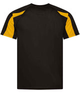 AWDis Cool Contrast Wicking T-Shirt | Jet Black/Gold thumbnail 2