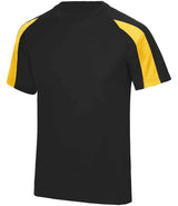 AWDis Cool Contrast Wicking T-Shirt | Jet Black/Gold thumbnail 1