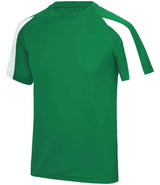 AWDis Cool Contrast Wicking T-Shirt | Kelly Green/Arctic White thumbnail 1
