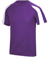 AWDis Cool Contrast Wicking T-Shirt | Purple/Arctic White thumbnail 1