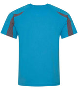 AWDis Cool Contrast Wicking T-Shirt | Sapphire Blue/Charcoal thumbnail 2