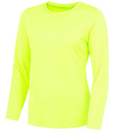 AWDis Ladies Cool Long Sleeve T-Shirt | Electric Yellow thumbnail 5