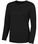 AWDis Ladies Cool Long Sleeve T-Shirt | Jet Black thumbnail 1