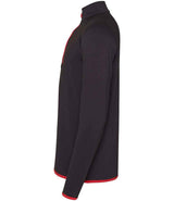 AWDis Cool Half Zip Sweat Top | Jet Black/Fire Red thumbnail 3
