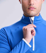 AWDis Cool Half Zip Sweat Top | Royal Blue/Arctic White thumbnail 4