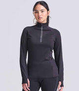 AWDis Ladies Cool-Flex™ Half Zip Top | Jet Black thumbnail 1