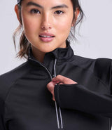 AWDis Ladies Cool-Flex™ Half Zip Top | Jet Black thumbnail 4