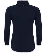 AWDis Ladies Cool Half Zip Sweat Top | French Navy/Arctic White thumbnail 2