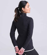 AWDis Ladies Cool Half Zip Sweat Top | Jet Black/Arctic White thumbnail 3