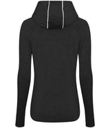 AWDis Ladies Cool Cowl Neck Top | Black Slate Melange thumbnail 2
