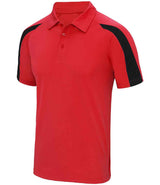AWDis Cool Contrast Polo Shirt | Fire Red/Jet Black thumbnail 1