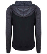 AWDis Cool Contrast Zoodie | Black/Black Slate Melange thumbnail 2