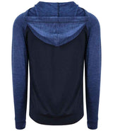 AWDis Cool Contrast Zoodie | Navy/Navy Melange thumbnail 2