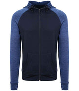 AWDis Cool Contrast Zoodie | Navy/Navy Melange thumbnail 1