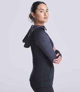 AWDis Ladies Cool Contrast Zoodie | Black/Black Slate Melange thumbnail 2