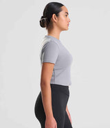 AWDis Ladies Cool Recycled Cropped T-Shirt | Platinum Grey thumbnail 2