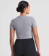 AWDis Ladies Cool Recycled Cropped T-Shirt | Platinum Grey thumbnail 3
