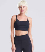 AWDis Ladies Cool Recycled Tech Sports Bra | Jet Black thumbnail 1