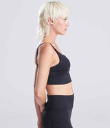 AWDis Ladies Cool Recycled Tech Sports Bra | Jet Black thumbnail 2