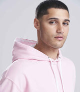 AWDis Varsity Hoodie | Baby Pink/Arctic White thumbnail 4